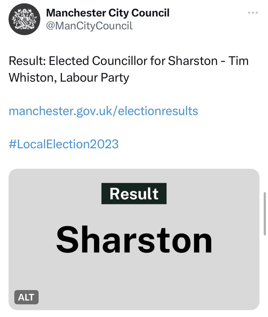 It is a honour and a privilege to be re-elected with an increased majority by the people of Wythenshawe living in Sharston ward. Thank you for your support. I will continue to work hard and be a voice for those that need it most 🌹