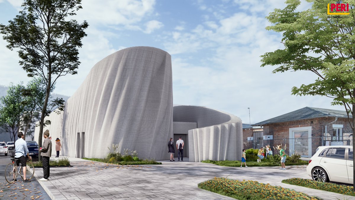 Cobod_global's tweet photo. Europe's largest 3D printed building is being constructed in the city of Heidelberg, Germany! 🏢🌍

Read more about this groundbreaking project:https://t.co/v4Sxq1jZ9q

#3dcp #Germany #Construction #TechnologyNews #3Dprinting https://t.co/6ZlnbWADvh