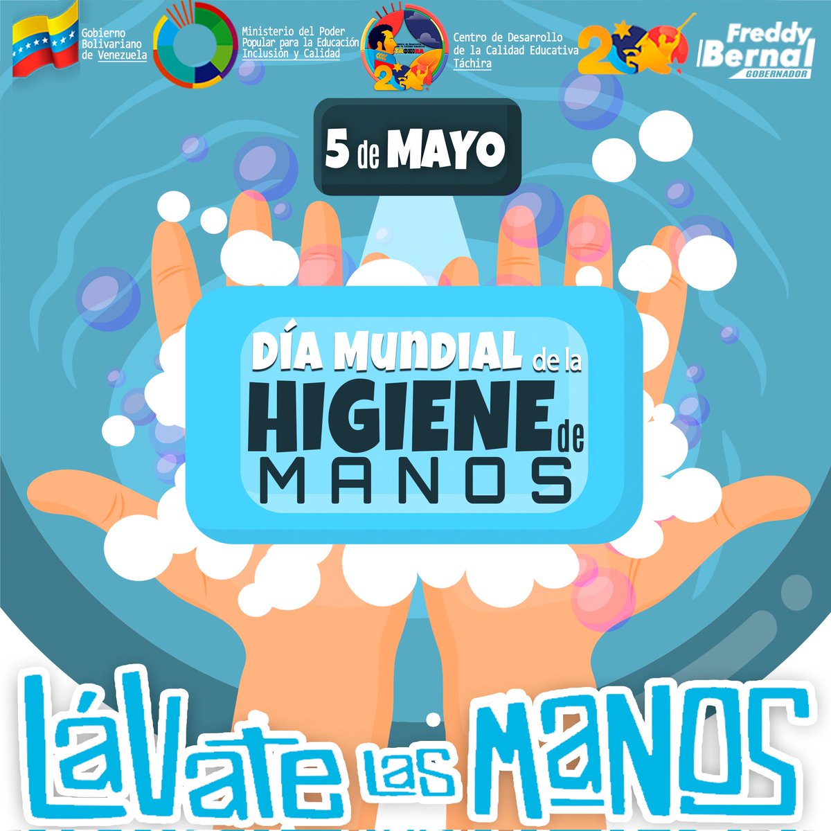 CDCETachira's tweet photo. #5May| 🇻🇪 📢 Jefe de ZET, Ana @Berzabethg1 Gandica, nos recuerda la efeméride de hoy: Día Mundial de la Higiene de las Manos #12AñosGMVV @NicolasMaduro @_LaAvanzadora
@Mippcivzla @MPPEDUCACION @Berzabethg1 @FreddyBernal @KaremDeBernal @delcyrodriguezv @dcabellor https://t.co/RSLbK6fmdC