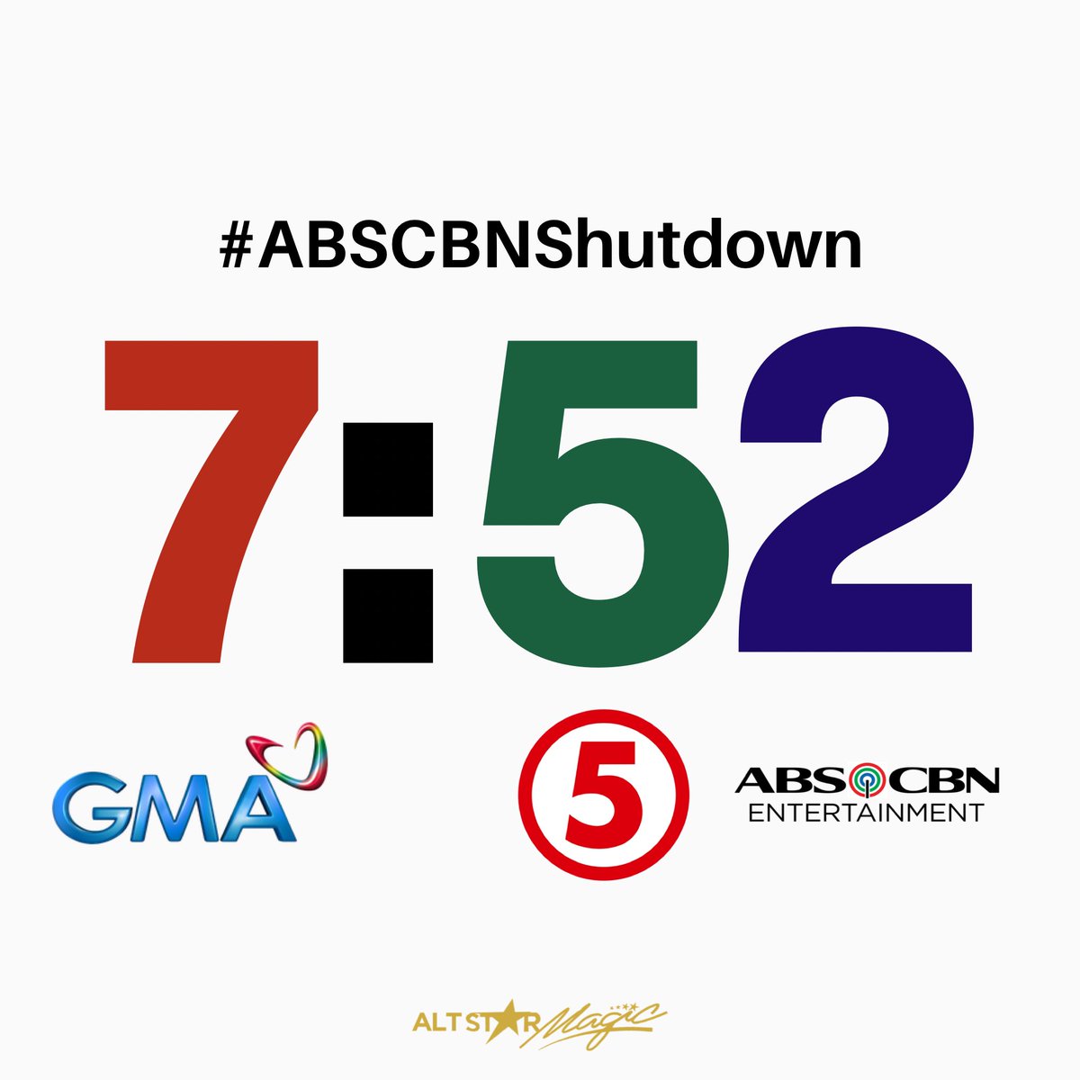 Syete, singko, dos ❤️💚💙 #ABSCBNShutdown