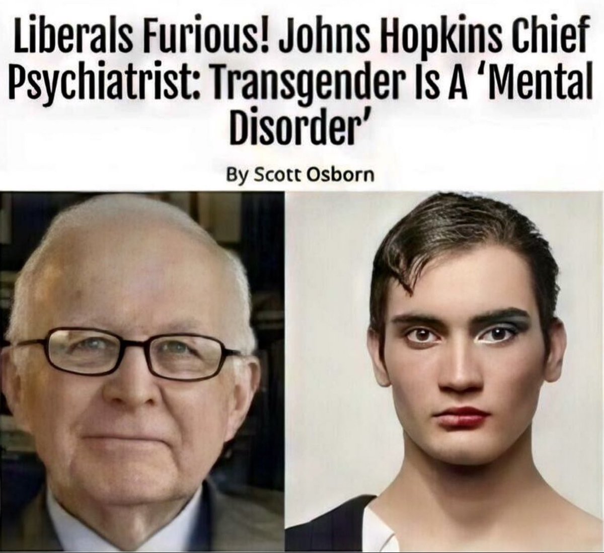 Real doctors tell people the truth regardsless of who gets furious.