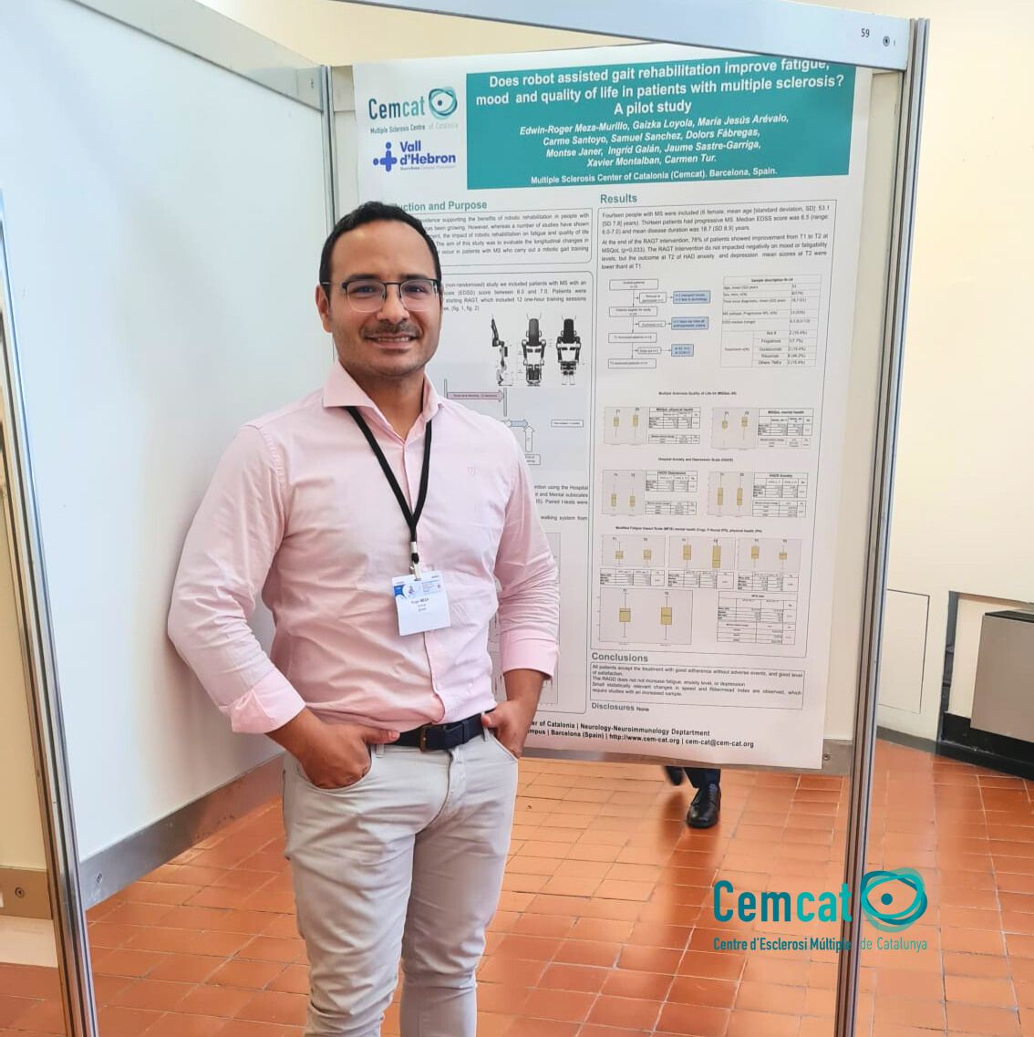 cemcat_em's tweet photo. 📅El @cemcat_em del Campus @vallhebron i la @FundacioEM participen un any més a @eurims fins al dissabte 6 de maig, a Gènova (Itàlia).

🗣️L'equip de Rehabilitació del centre ha exposat els avenços aconseguits en rehabilitació per combatre l'#EsclerosiMultiple https://t.co/iCi2smWRqh