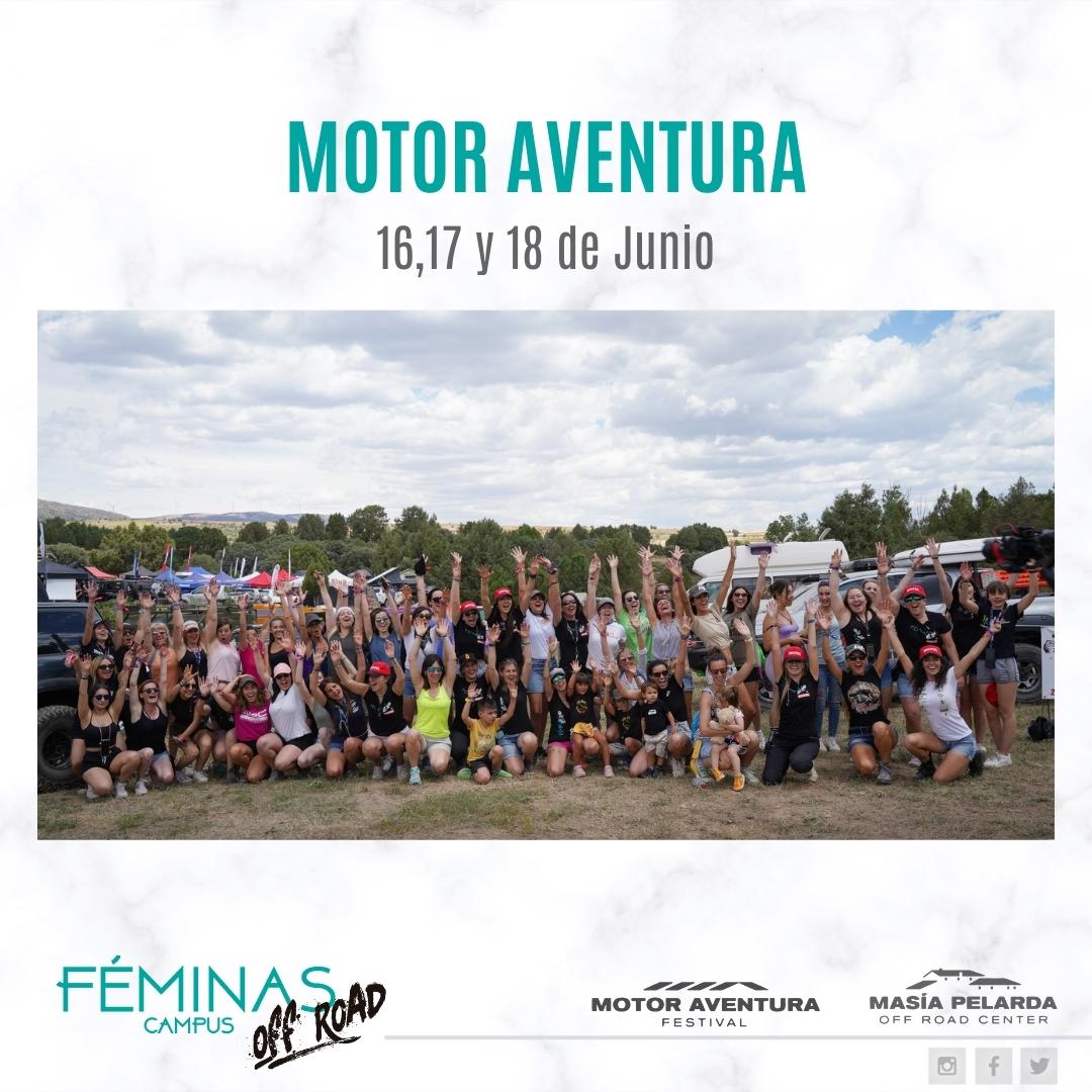 #FEMINASOFFROAD #MotorAventura23
¡Cómo no íbamos a promover de nuevo nuestras actividades Féminas Off Road! En Motor Aventura 2017 fue cuando comenzó todo, y hasta día de doy ha sido un no parar de promover ilusión, formación y oportunidades. 
¡OS ESPERAMOS! ¡HAGAMOS MUCHO RUIDO!