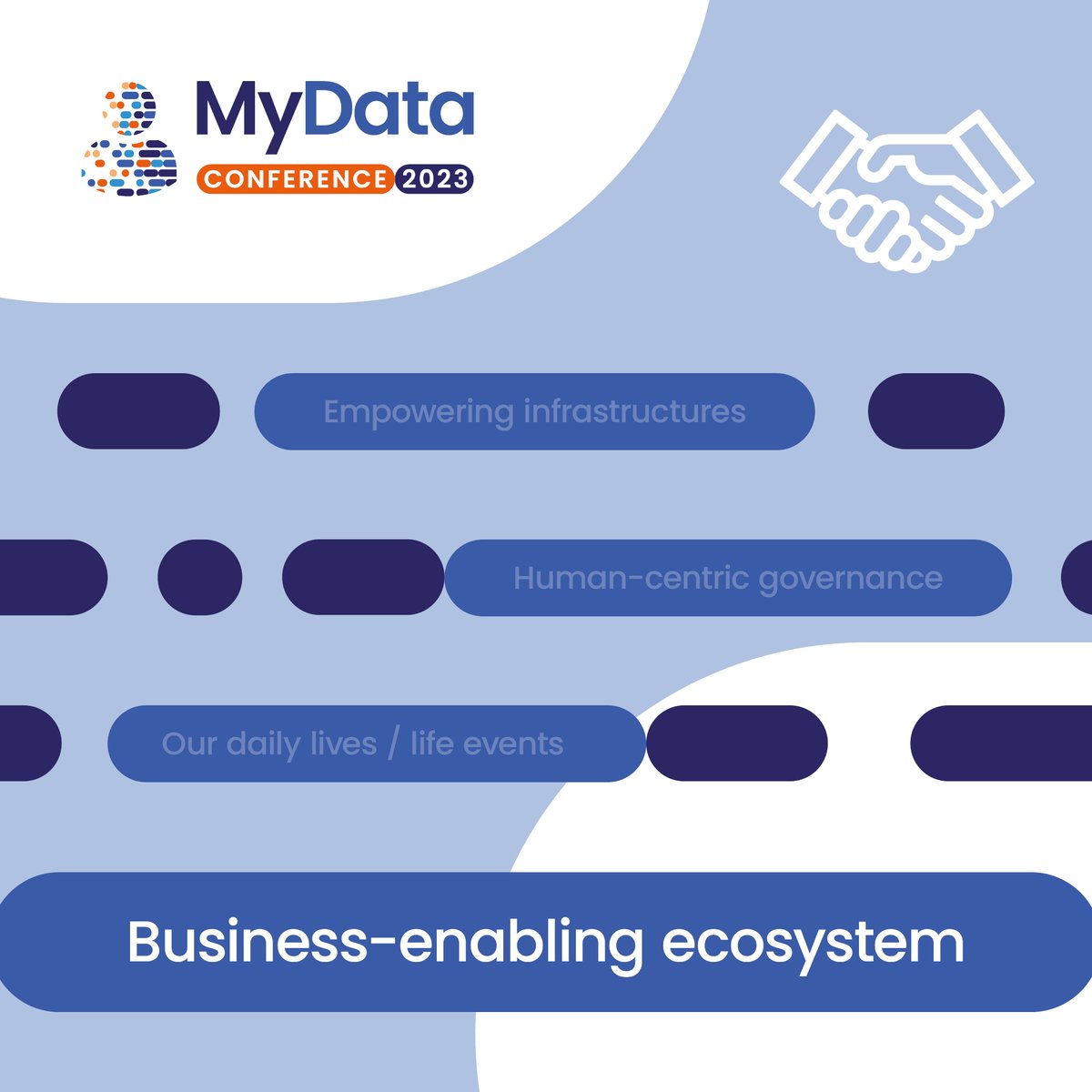 #MyDataStories (4) Business enabling ecosystem
Our work creates a bridge between 👩‍🌾 individuals,🏨 businesses and #personaldata 📲 . Do you want to grow your ethical business through ecosystems of data? 🌐 This is the event where ideas emerge from unusual combinations 💡