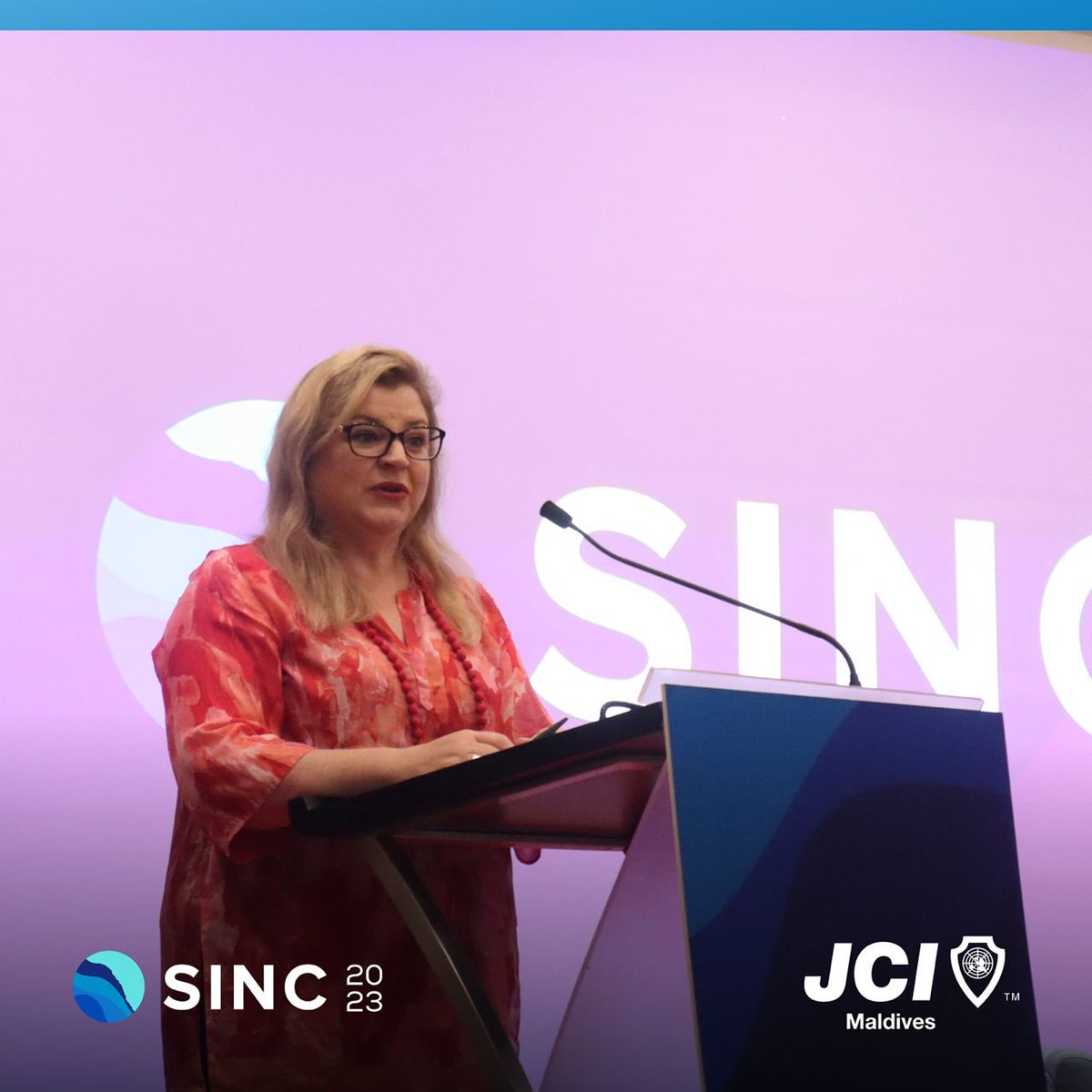 Ms. Catherine Haswell <a href="/HaswellUN/">Catherine Haswell</a> 
UN Resident Coordinator for the Maldives speaking at the Space for Island Nations Conference 2023 at the Crossroads Maldives @sinc2023 by <a href="/Msromv/">Maldives Space Research Organisation</a>