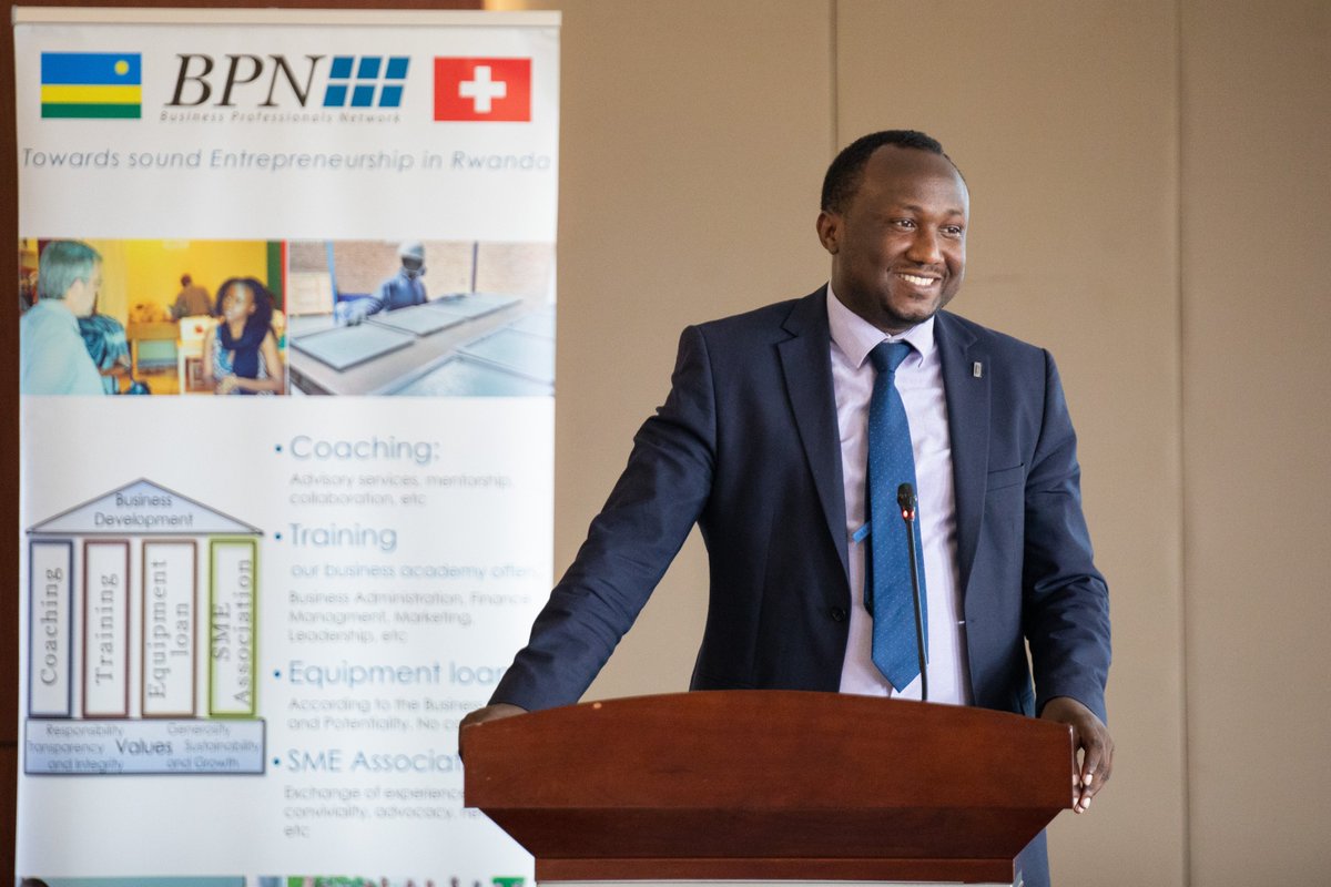 BPNRwanda's tweet photo. To close the event, the #keynote address was given by @MwambariF, Director of Labour Research and Employment Promotion at @RwandaLabour. He reinforced that when entrepreneurs grow, as does job creation and overall economic growth. #BPNRwanda #LaborDay2023 #LaborWeek https://t.co/usP8gRM5P7