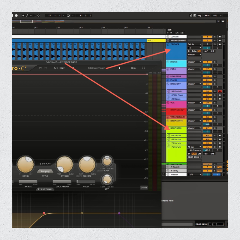 JeremyRavine's tweet photo. Hey producers! Here's a tip. A separate track decouples the relationship between your kick &amp; sidechain compressor, giving you the freedom to play with your trigger settings.

Listen to my music here 👉 https://t.co/0NUK9SmL2w

#musicproducer #producingtips #mixing #abletonlive https://t.co/skLorT8ill