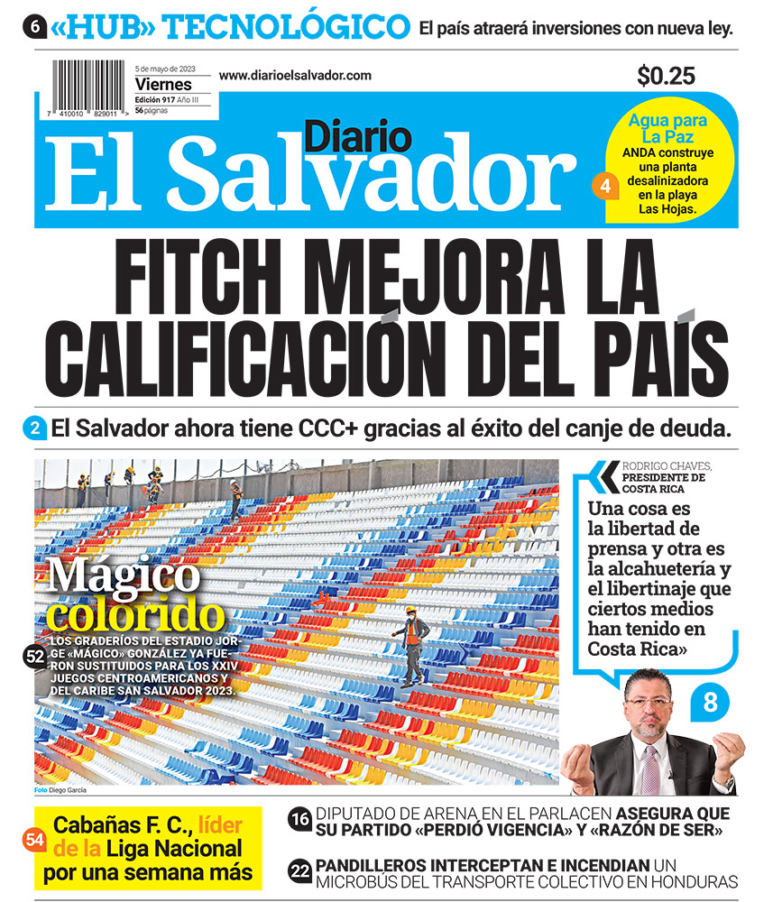 DeDinero_ES's tweet photo. ¡Buenos días! Infórmese de las noticias más relevantes con Diario @elsalvador. Lea en la edición de hoy: Fitch mejora la calificación del país. https://t.co/lkm6RxNczs