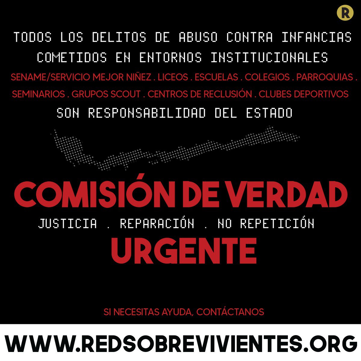 Red de Sobrevivientes (@sobrevive_chile) on Twitter photo <a href="/GabrielBoric/">Gabriel Boric Font</a> <a href="/LuisCorderoVega/">Luis Cordero Vega</a> <a href="/MinjuDDHH/">Ministerio de Justicia y Derechos Humanos</a> <a href="/fmaffio/">Dr. Maffio</a> <a href="/LuchaVenegas/">Lucha Venegas</a> <a href="/HelmutKramer/">Helmut Kramer Ángel</a> Desde esta Red junto a <a href="/derechoaltiempo/">Derecho al Tiempo</a> <a href="/NoMAS_ASI_CHILE/">Fundación No+AbusoSexualInfant</a>, innumerables víctimas y sobrevivientes al SENAME e Iglesias junto a académicos <a href="/ContrerasTaibo/">Lorena Contreras</a> de diversas universidades trabajamos para hacer realidad la #comisiónverdadjusticiayreparaciónabusoinstitucional #DDHH. <a href="/GabrielBoric/">Gabriel Boric Font</a> <a href="/LuisCorderoVega/">Luis Cordero Vega</a> <a href="/MinjuDDHH/">Ministerio de Justicia y Derechos Humanos</a> <a href="/fmaffio/">Dr. Maffio</a> <a href="/LuchaVenegas/">Lucha Venegas</a> <a href="/HelmutKramer/">Helmut Kramer Ángel</a> Desde esta Red junto a <a href="/derechoaltiempo/">Derecho al Tiempo</a> <a href="/NoMAS_ASI_CHILE/">Fundación No+AbusoSexualInfant</a>, innumerables víctimas y sobrevivientes al SENAME e Iglesias junto a académicos <a href="/ContrerasTaibo/">Lorena Contreras</a> de diversas universidades trabajamos para hacer realidad la #comisiónverdadjusticiayreparaciónabusoinstitucional #DDHH.