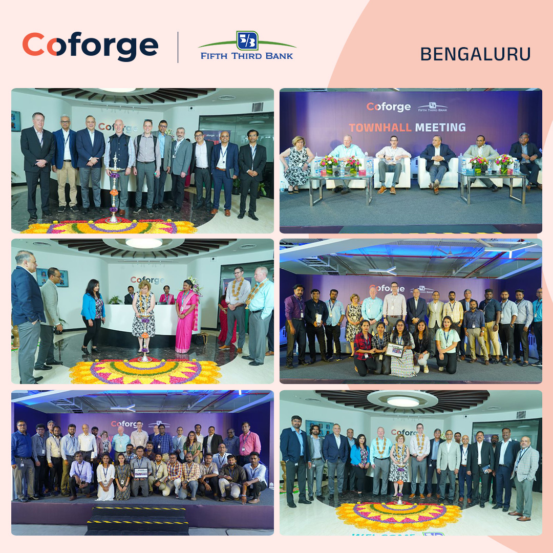 Coforge_Tech's tweet photo. It was our pleasure to host the Fifth Third Bank Team in our offices across India and celebrate our long-standing association with them. The team visited our Bengaluru, Kolhapur, Pune, and Greater Noida locations.

#coforge #clientvisit #fifththirdbank https://t.co/r01FX0sdDN