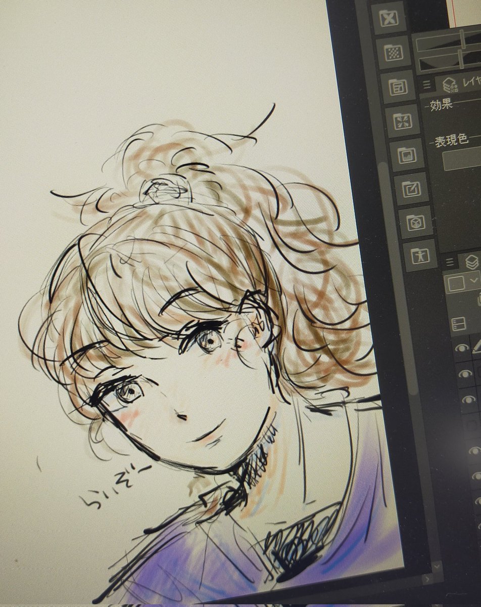 sora2AAAAAca's tweet photo. 板タブ使ってみたんだけど難しいね…なんか急に描きたくなって息抜き…勉強しますうううう https://t.co/HI6Wy8GIbs