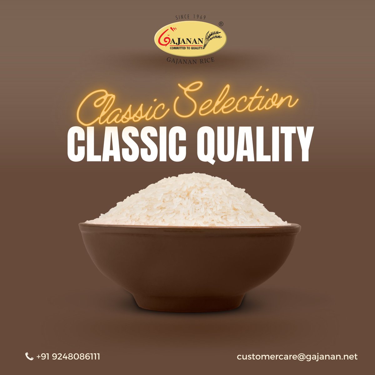 ShreeGajananIn1's tweet photo. Upgrade your rice game with Gajanan's unique flavor and texture. Elevate your cooking with the best quality rice! Order now @ +91 9248086111 or visit https://t.co/l2sMMk6cUK #ClassicSelection #ClassicQuality #RiceVarieties #DeliciousAndVersatile #shreegajanana.net https://t.co/2TOpRTRtc4