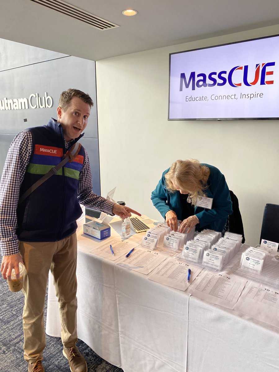 Corporate Partner Showcase is getting started. Excited to learn and connect with #edtech innovators today! #MassCUE #MassCUE4ALL