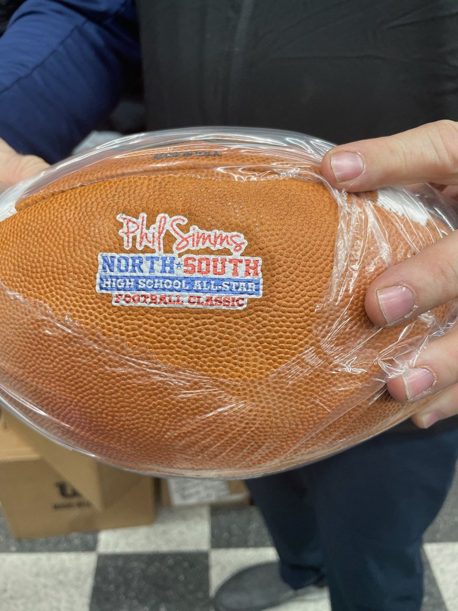 Phil Simms North South All-Star (@psimmsnosogame) on Twitter photo Game balls are in. Thank you <a href="/Stans_Hoboken/">Stan's Sport Center, Inc.</a> . Who's scoring first with this beauty in the 45th annual Phil Simms NJ North South All Star Football Classic? Game balls are in. Thank you <a href="/Stans_Hoboken/">Stan's Sport Center, Inc.</a> . Who's scoring first with this beauty in the 45th annual Phil Simms NJ North South All Star Football Classic?