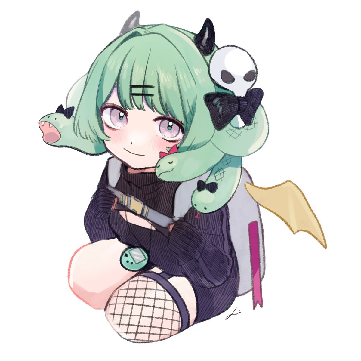 「今日のワンバツはやひろちゃんだ〜 こちら過去に描いたやひろちゃ」|ホ塔のイラスト