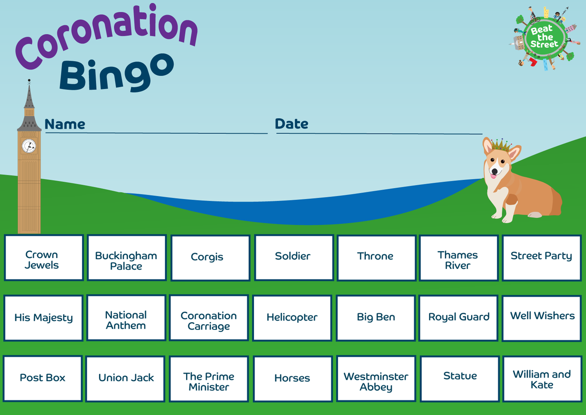 How will you be celebrating King Charles’ Coronation? Why not take a walk and tick off our walking bingo?