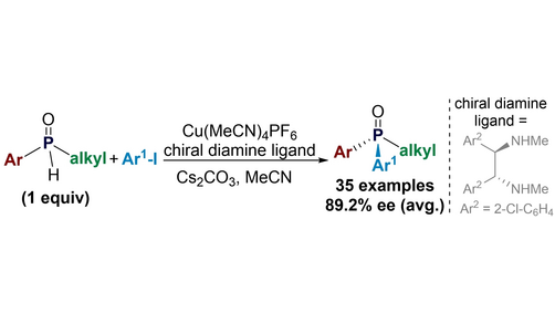 angew_chem's tweet photo. Copper-Catalyzed Dynamic Kinetic Asymmetric P-C coupling of Secondary Phosphine Oxides and Aryl iodides (Su and co-workers) @subohxx @NKU1919 https://t.co/kbdtH8NUsw https://t.co/Eu4bv1Zhd2