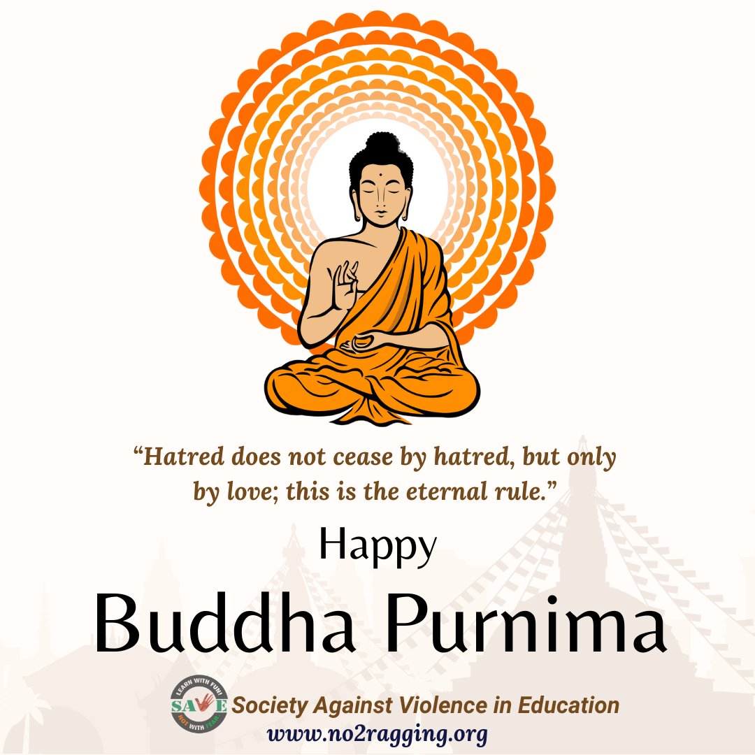 No2Ragging's tweet photo. Happy  Buddha Purnima. https://t.co/ePphHaRlKE