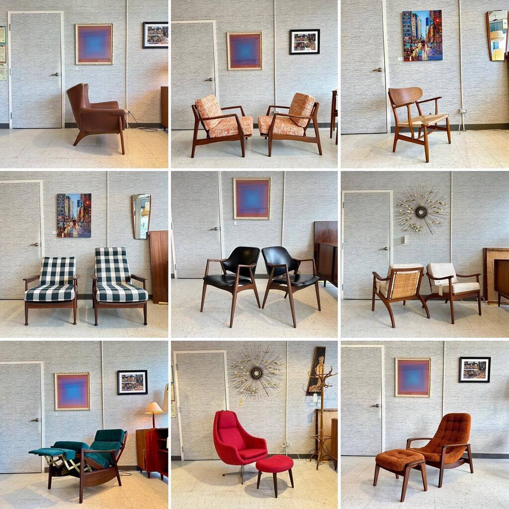 Give Mom a rest. Just a few of our authentic Mid-Century armchairs.

✅ 🇨🇦 wide shipping
✅ Refunds for 7 days on full priced, non-custom furniture.
✅ Restoration services
✅ Shop in store or online at vintagehomeboutique.ca 
-
-
-
-
-

#midcentury … instagr.am/p/Cr3FLLuAAji/
