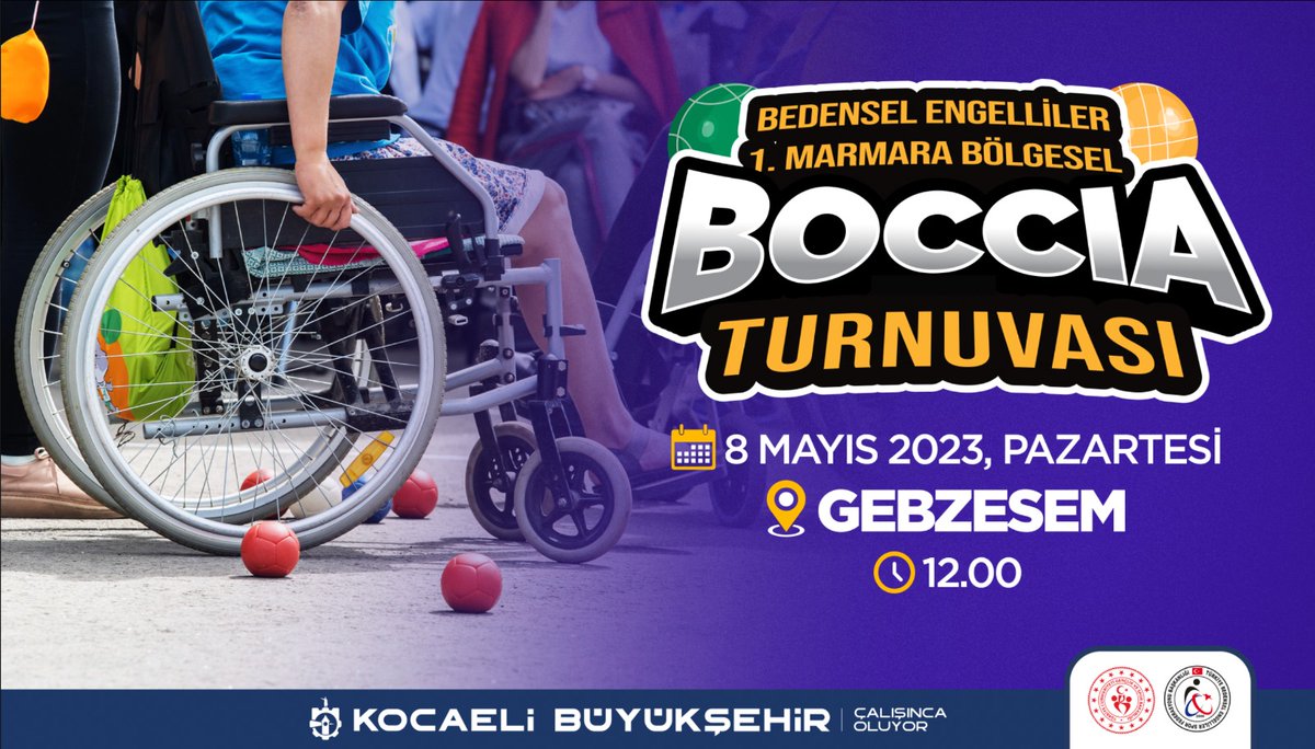 7 Mayıs'ta Samsun'da, 8 Mayıs'ta Kocaeli'de düzenlenecek olan yerel Boccia Turnuvalarımızda mücadele edecek tüm sporcularımıza başarılar dileriz...

📍Atakum Recep Tanrıverdi Lisesi Spor Salonu(Samsun) 
📍Gebzesem(Kocaeli)