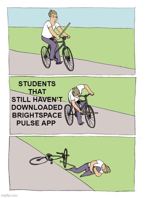 Have you downloaded the Brightspace Pulse app? - If not, go get the updated version in your app store.

You can read more about the app here 👇

studypedia.au.dk/en/technical-g…