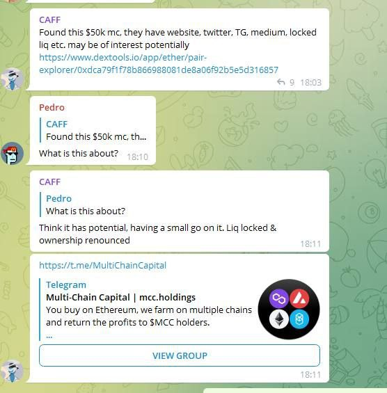I found MCC using these tools and made over 1,000x 👀

New Pairs (with screener): t.me/iTokenEthereum
New Pairs (Dextools): t.me/DEXTNewPairsBot
Wallet tracking: t.me/EtherDROPS2_bot
