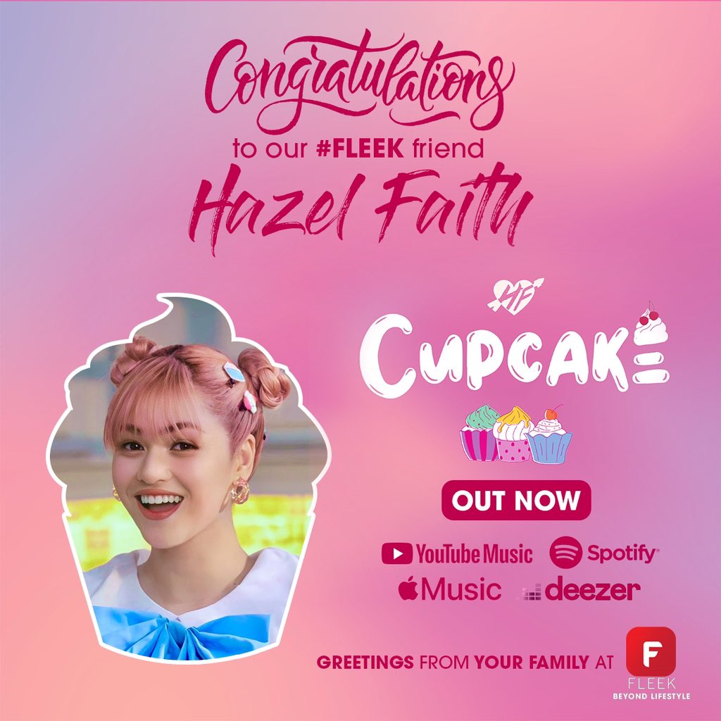FLEEK (@fleekph) on Twitter photo Congratulations to our #FLEEKFriend <a href="/TheHazelFaith/">Hazel Faith</a> on the release of her latest single! We are thrilled for your success and proud to be part of your FLEEK family.
#FLEEKPH #FLEEKBeyondLifestyle #HazelFaith #HFCupcake Congratulations to our #FLEEKFriend <a href="/TheHazelFaith/">Hazel Faith</a> on the release of her latest single! We are thrilled for your success and proud to be part of your FLEEK family.
#FLEEKPH #FLEEKBeyondLifestyle #HazelFaith #HFCupcake