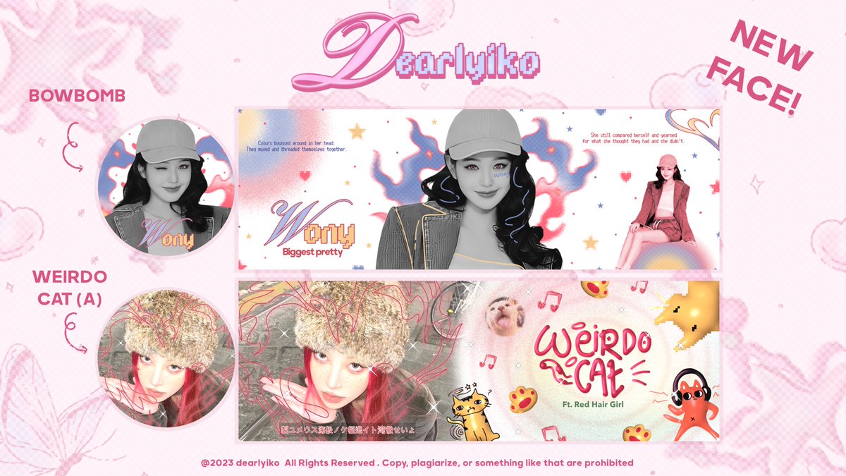 HELLO! mau memperkenalkan anak-anak baruku 😻. sekalian mau minta ospek, apa ini semua udah worth dan menarik xixixi 😽🙌🏻. sekalian mau buatin 2 orang layout yang ada di slide terakhir (1 orang 1 layout). silahkan drop foto, nama, dan code layout yang kalian mau di slide 4 😼!