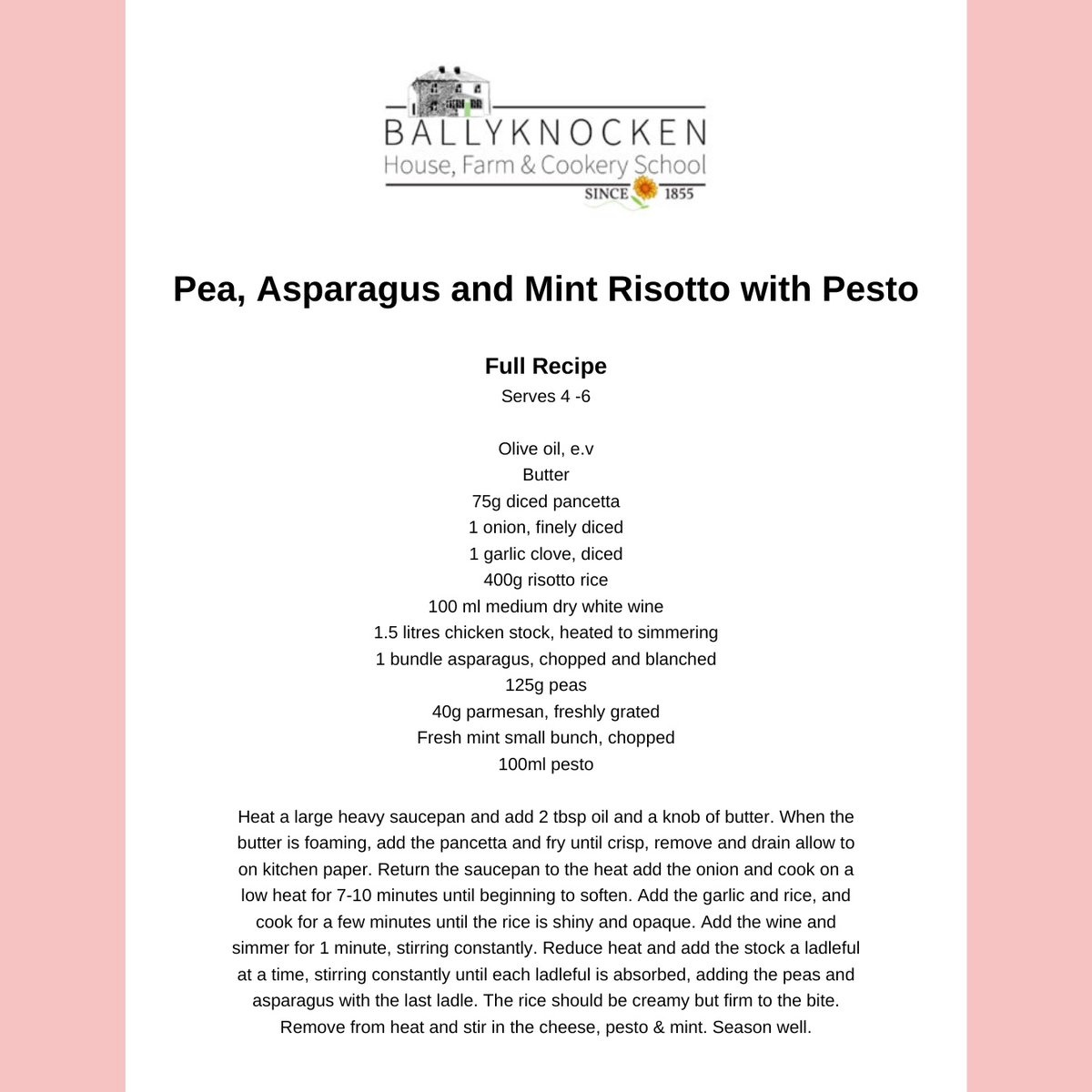 Cfulvio's tweet image. Fresh, flavourful, and full of goodness! Try this exquisite Pea, Asparagus and Mint Risotto with Pesto recipe, topped with our homemade Rocket and Pistachio Pesto! 👀 🌱 🍚 

@RTEToday @RTEfood 

#ballyknockencookeryschool #cookeryschool #health #healthyrecipes #healthybody