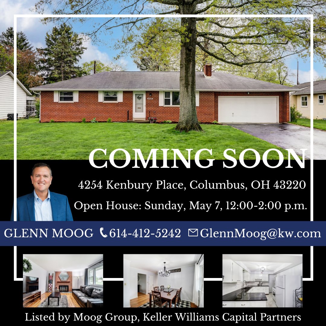 GlennMoog's tweet photo. Location, location, location! This ranch style brick home is within close proximity to Riverside Methodist Hospital, #OSU, SR315 and downtown #Columbus.

#ComingSoon #OpenHouse #ForSale #RealEstate #ColumbusRealEstate #614Living #KWCapitalPartners #PoweredByPlace #MoogGroup https://t.co/wN6GLfeUIR