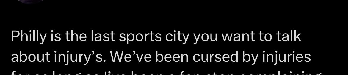 RangeherSuarez's tweet photo. @ANGRYPUG @AdoptedPedo @NFL_DovKleiman @Complex He was talking about Philly sports as a whole. I stg streamers are the most fragile people on the planet. You all come on here and get Uber defensive over little things and make every argument personal😂 https://t.co/NZJcHBZtAv