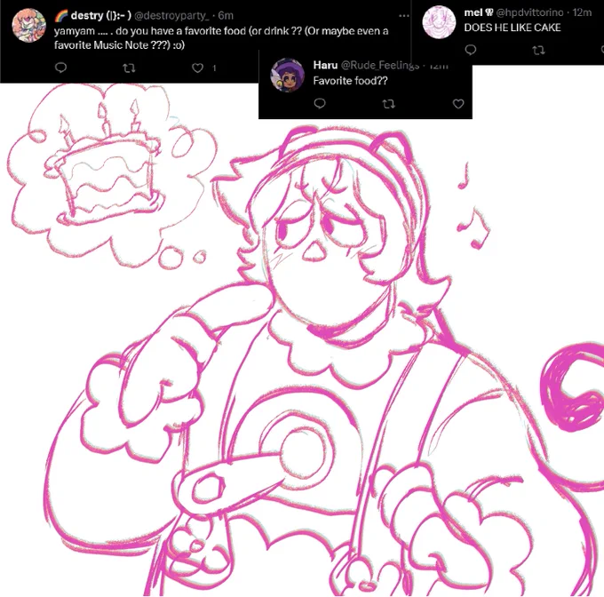 aesthetically speaking he likes birthdaycake ! ! but eating seems to be a bit hard when you dont have a mouth,, but no worries! when youre full of stuffing theres no need to eat! !  he does enjoy watching others bake though! #welcomehomeoc
