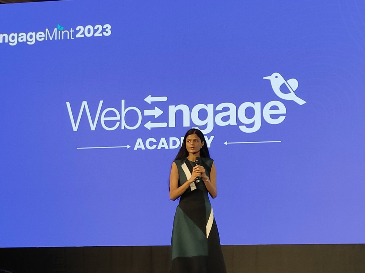 augvcor's tweet image. Shreya Trivedi announces the launch of @WebEngage #WebEngageAcademy : the knowledge for Retention Marketing

@webengage #EngageMint2023