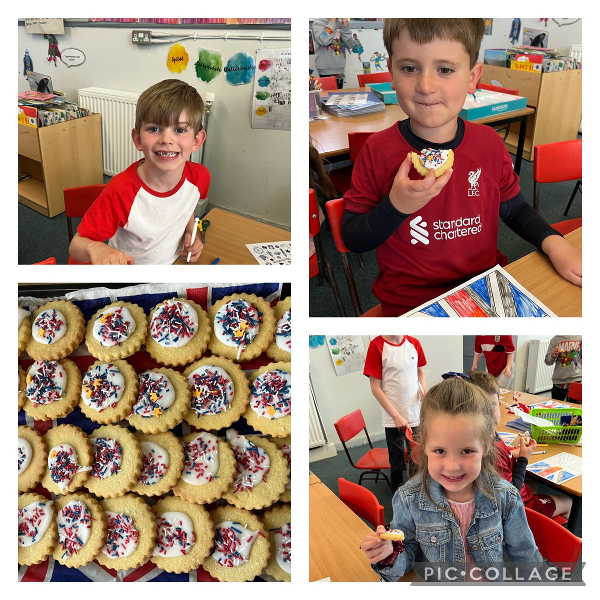 1H are enjoying celebrating the coronation with a yummy coronation cookie 😋 <a href="/stantonroadps/">Stanton Road Primary</a>  <a href="/OakTreesMAT/">Oak Trees MAT</a>
