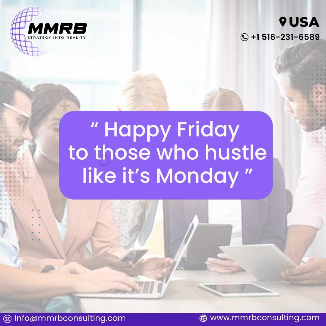 mmrbconsulting's tweet photo. Happy Friday everyone! We hope you have a wonderful weekend planned. Remember, if you need any IT consulting services, MMRB is always here to help! 

#happyfriday #friday #fridayvibes #weekendvibes #happy #fridaymood https://t.co/HgwDncmtYD