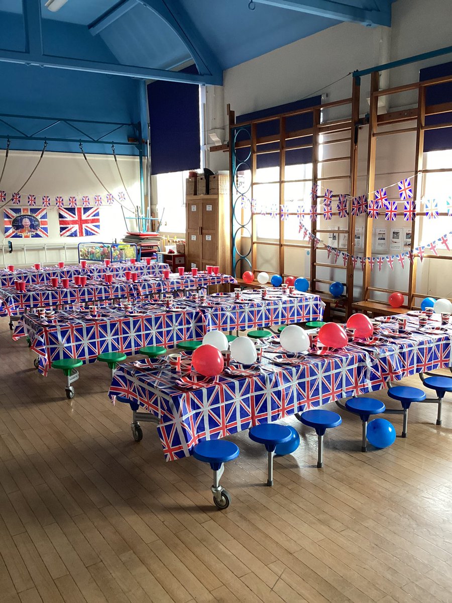 Ready for our #Coronation afternoon tea party 🎈 #KingCharlesCoronation <a href="/cavendish_trust/">Cavendish Learning Trust</a>