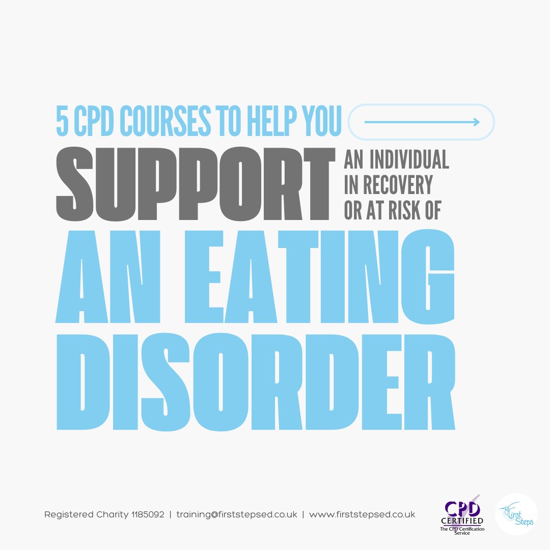 FirstStepsED's tweet photo. Time to book onto our 'Skills for Eating Disorder Support' CPD training modules! https://t.co/aisDu08Bun 

To make an enquiry about our group bookings or private sessions, get in touch with our team today at training@firststepsed.co.uk
#EatingDisorderTraining #EDSupport https://t.co/KTabvP7TUQ