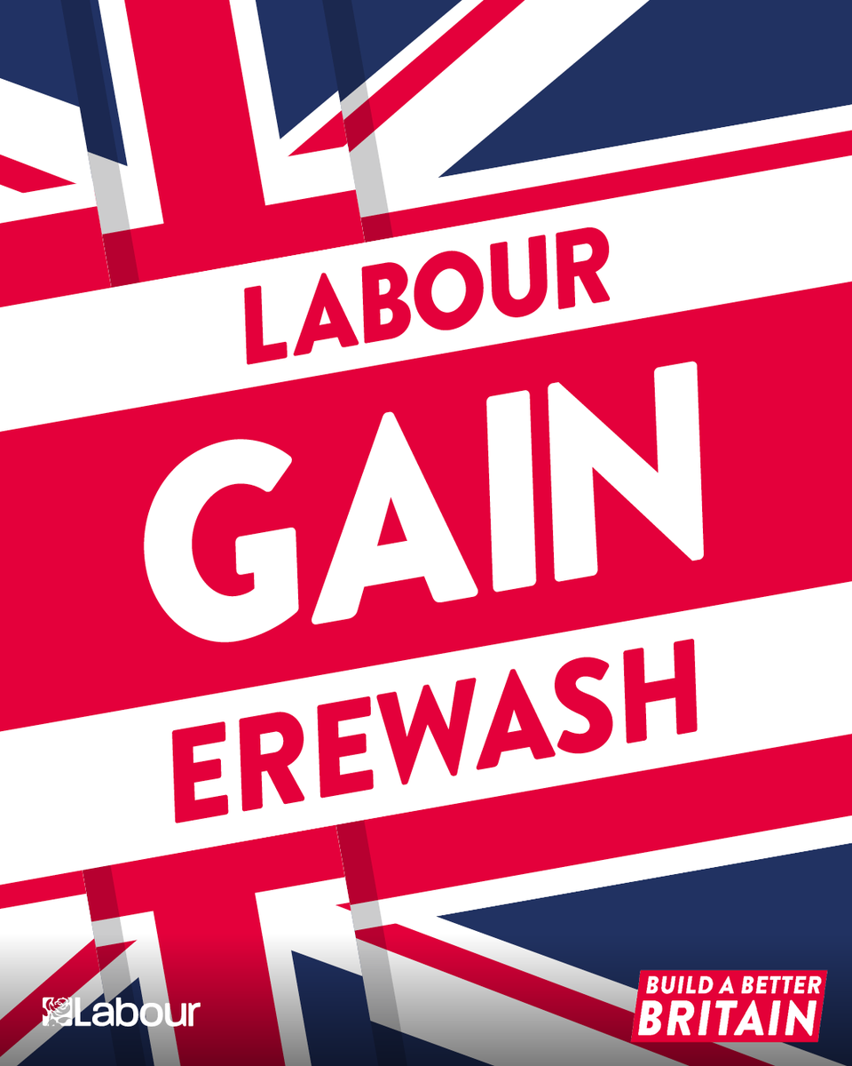 UKLabour's tweet photo. Labour GAIN Erewash from the Tories 🌹 https://t.co/DBS9xDWS1n