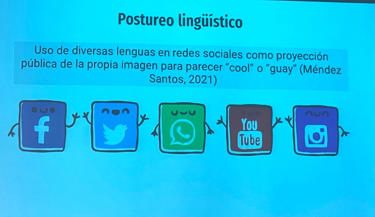 FRosellAguilar's tweet photo. Thoroughly enjoyed the brilliant research and presentation by María Méndez Santos @mariaparrula on online linguistic posing and the reasons for different language choices of bilingual speakers and influencers. #CILIDI https://t.co/Ahn90AVOk3
