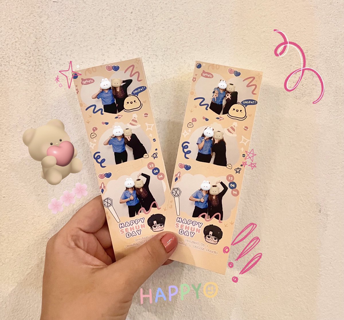 bbyhett__'s tweet photo. Baru pertama kali rayain bday sehun pake photostrip lucu kek gini di manado😭 Thanks @nowblooming_13 buat photostrip &amp; freebies gemesnya🫶🏻

Ditunggu next project about exo yah😁 https://t.co/JV07MbYgUQ