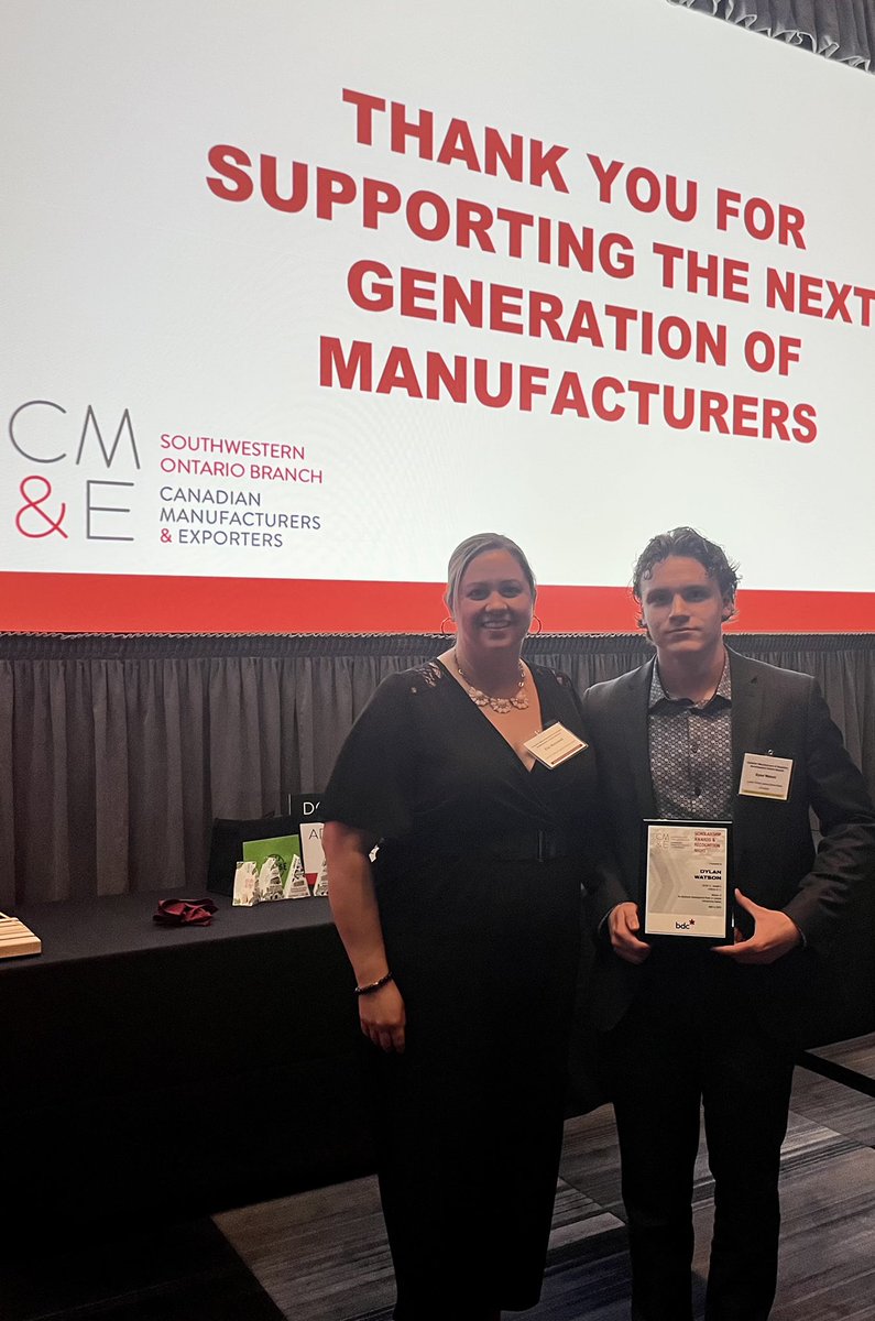 🎉Congratulations to Dylan Watson! He was the recipient of the Business Development Bank of Canada London District School Board Scholarship at the Canadian Manufacturers &amp; Exporters Awards. #ramproud <a href="/LDCSB/">London District Catholic School Board</a>