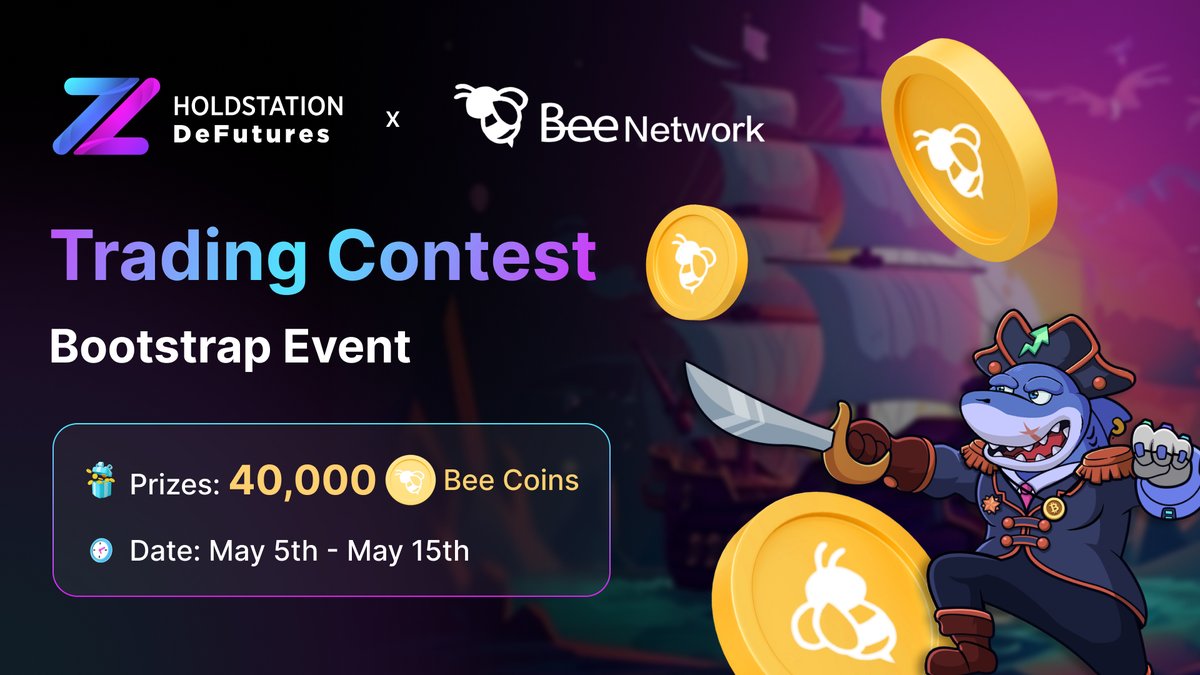💜 <a href="/HoldstationW/">Holdstation - The DeFAI Smart Wallet</a> x <a href="/Beenetworkintl/">Bee Network Official</a> 
#Holdstation DeFutures Trading Contest - Bootstrap Event

🕐Time: May 5th - May 15th
🎁Reward: $40,000 $BEE Coins
Complete simple task: j.bee.com/d.html?EventId…

Check out the Holdstation DeFutures: holdstation.exchange
#zkSync