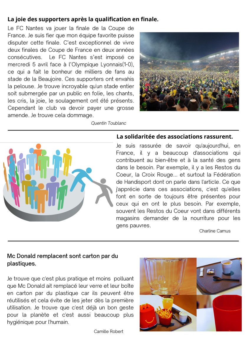 4eFantastiques's tweet photo. Quentin, Charline et Camille ont souhaité mettre en relief le Handisport et l'espoir qu'il représente pour les sportifs handicapés. 
#handisport #handicaps #pedagogy #journalisme https://t.co/pmm31CNMfE