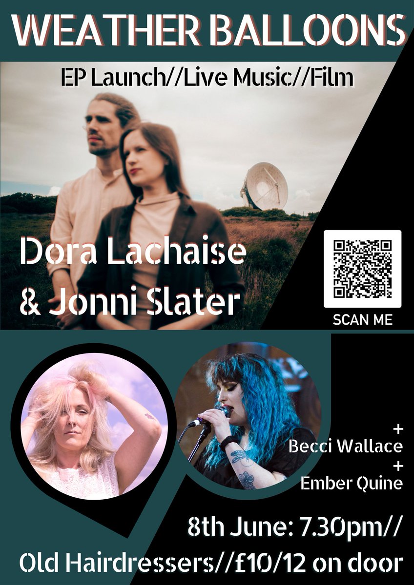 Toidfish's tweet photo. Tickets LIVE! 2 of my fave musicians @DoraLachaise &amp; @JonniSlater launching their new EP #WeatherBalloons
Hailing from Bristol, they moved to Glasgow (cause we are awesome) and are taking the scene by storm. Myself and @Woodwifeband will be supporting them at the @OldHairdressers https://t.co/CgHq9kKfG7