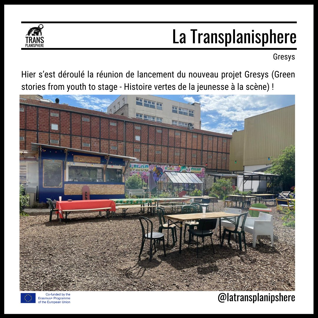 LaTranspla's tweet photo. It was the kick-off meeting of the new Gresys project (Green stories from youth to stage)!
🎭This project will stimulate storytelling among young people by giving them new tools to use in a green creative environment! ♻️ https://t.co/1B3BVrPTFb