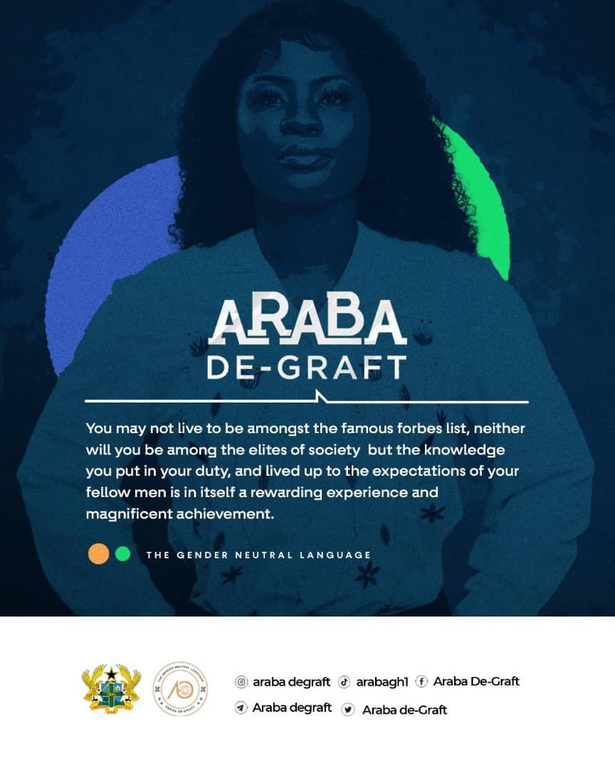 GraftAraba's tweet photo. ⚜️⚜️⚜️⚜️⚜️⚜️⚜️⚜️⚜️
      ~ARABA  DE-GRAFT~
=====================
       *THE INSPIRATION *
=====================

In the days ahead , I will commit myself to a cause that is more prevalent amongst females in this part of our continent (Africa!. ) https://t.co/qwcoPinwx5