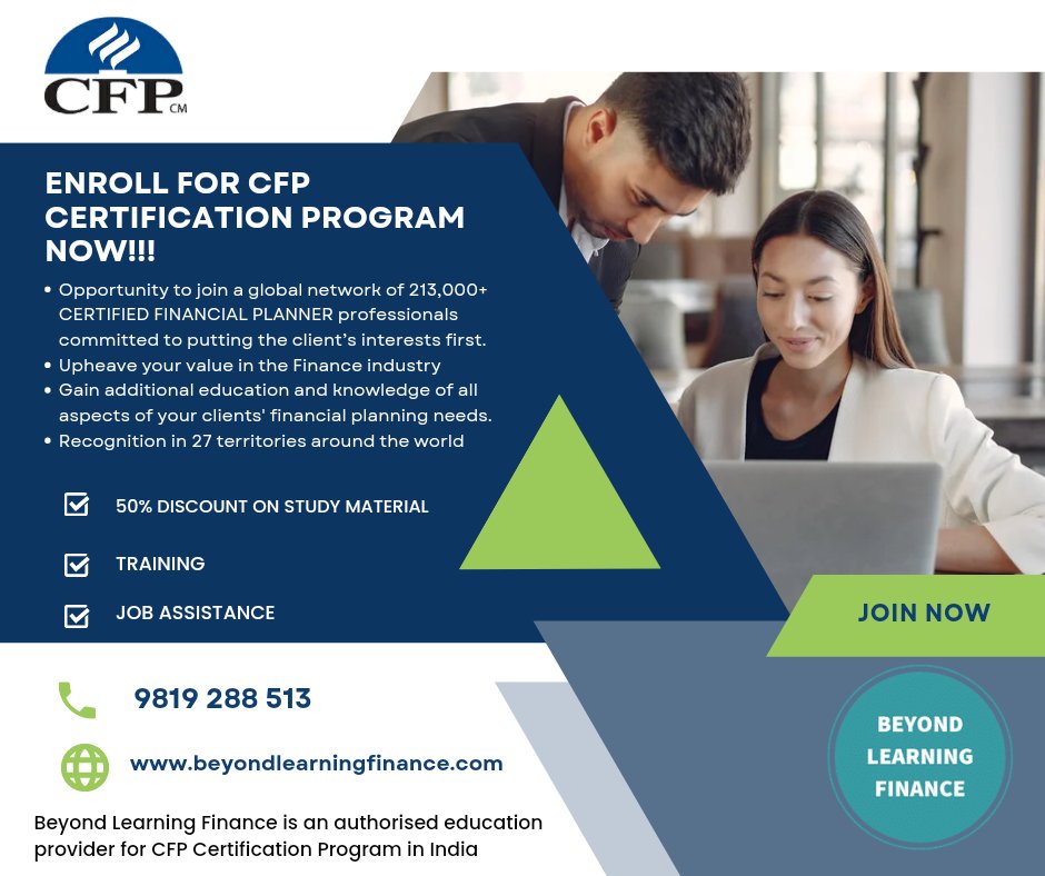 beyondlearningt's tweet image. Opportunity to join a global network of nearly 217000 CERTIFIED FINANCIAL PLANNER professionals
🌐 beyondlearningfinance.com
📞 9819 288 513 
✉️ beyondlearningteam@gmail.com
#certifiedfinancialplanner  #CFP #mba #financialadvisor  #fintech #fpsb #certifications  #financialservices
