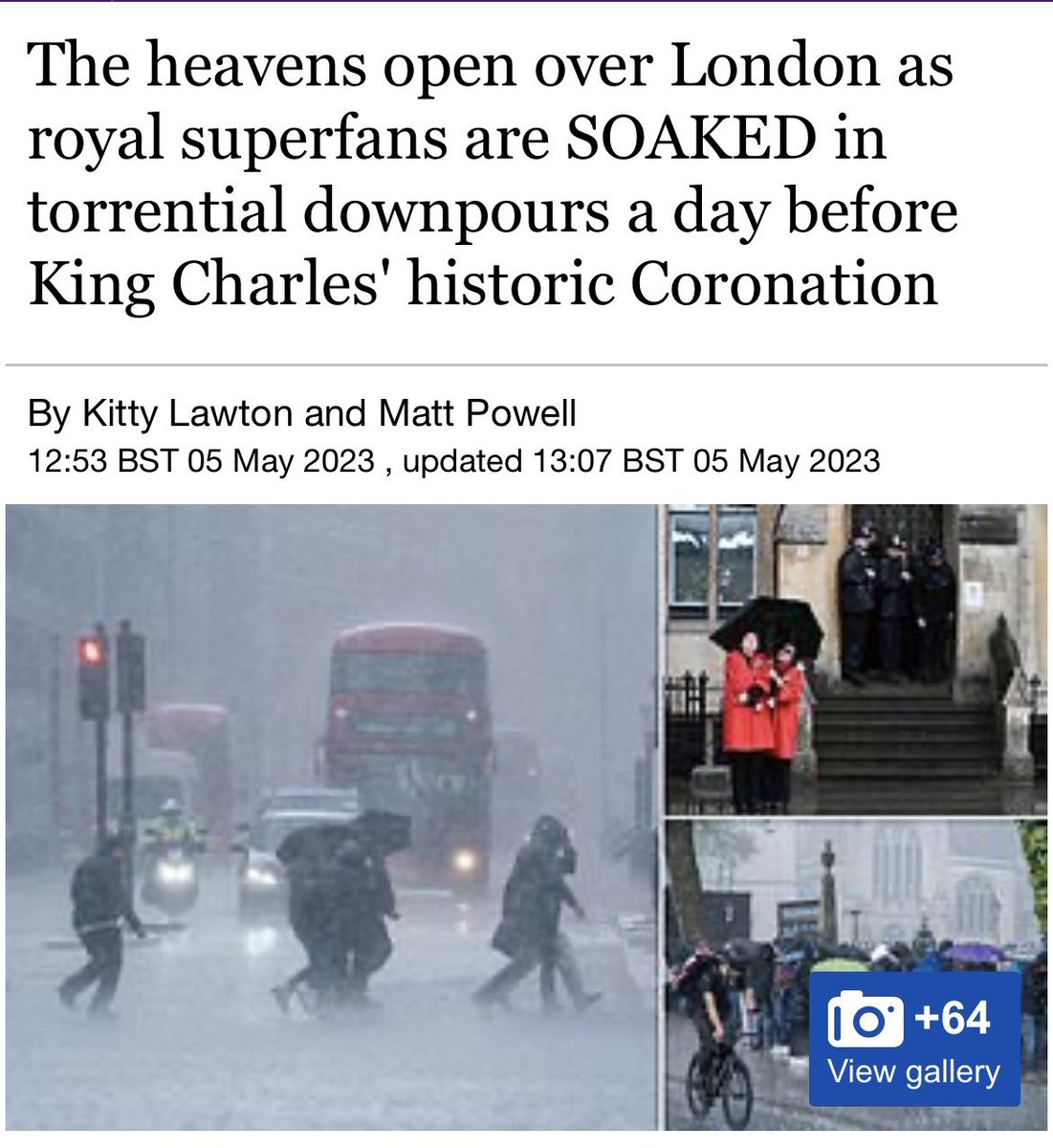 arade_xyz's tweet photo. 🤣🤣🤣! Someone in heaven must have a wicked sense of humor 🤣 😂 😆!!!
#sussexsquad #racistbritishmedia #AbolishTheMonachy #RacistRoyalFamily #KingCharlesTheCruel #NotMyKing https://t.co/ZP6R7Dr2fO