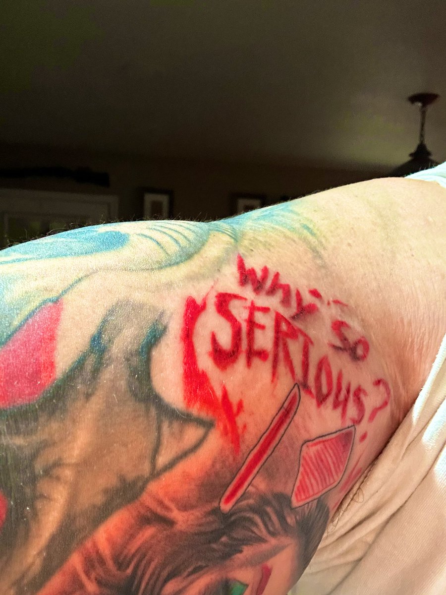 jaymartinez1973's tweet image. #Thursday #ThirstyThursday #ThursdayEdition #thursdaymorning #ThursdayMotivation #thursdaymood #thursdayvibe #INK #INKED #tattoo #Joker for u that been DM me for the final outcome of yesterdays ink therapy here it goes …..