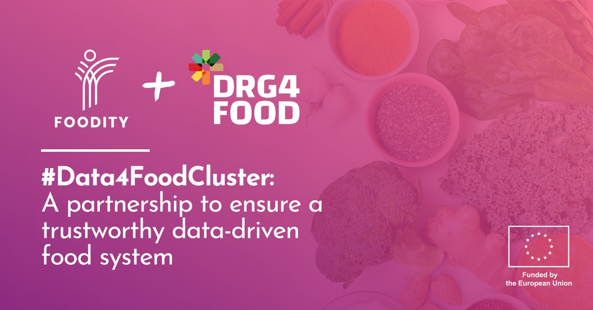We are delighted to collaborate with our sister project, #DRG4FOOD, to raise awareness of the need for a trustworthy data-driven #FoodSystem and share the opportunities we will offer to fund #InnovativeSolutions that can address this challenge.

Stay tuned! 👉 #Data4FoodCluster